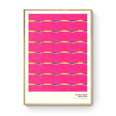 Pink Japanese Woodblock Pattern Art Print Gelato