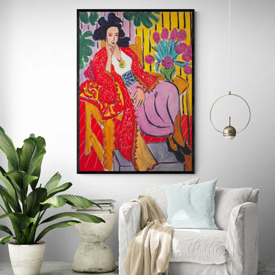 Inka Arthouse Red Robe Woman by Henri Matisse Art Print