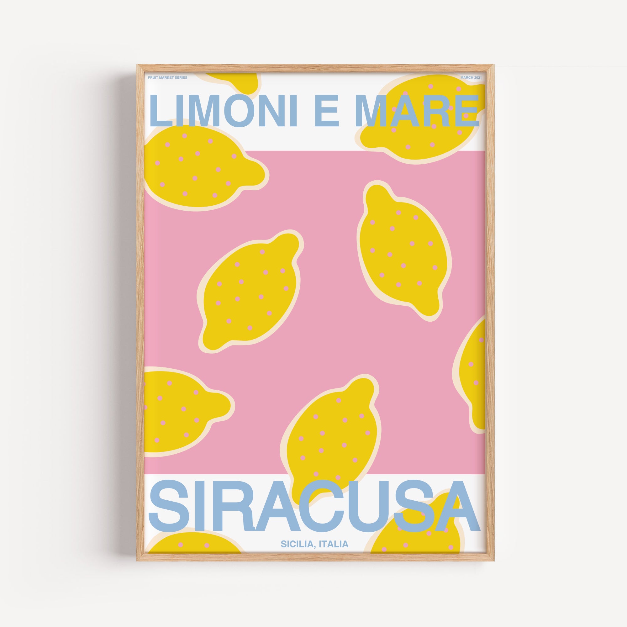 Palermo Lemon Print Framed Wall Art | Inka Arthouse – Inka Arthouse