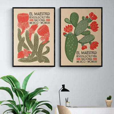 2x Mexican Flower Market Prints Gelato