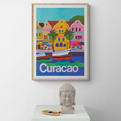 Curacao Vintage Travel Poster Gelato