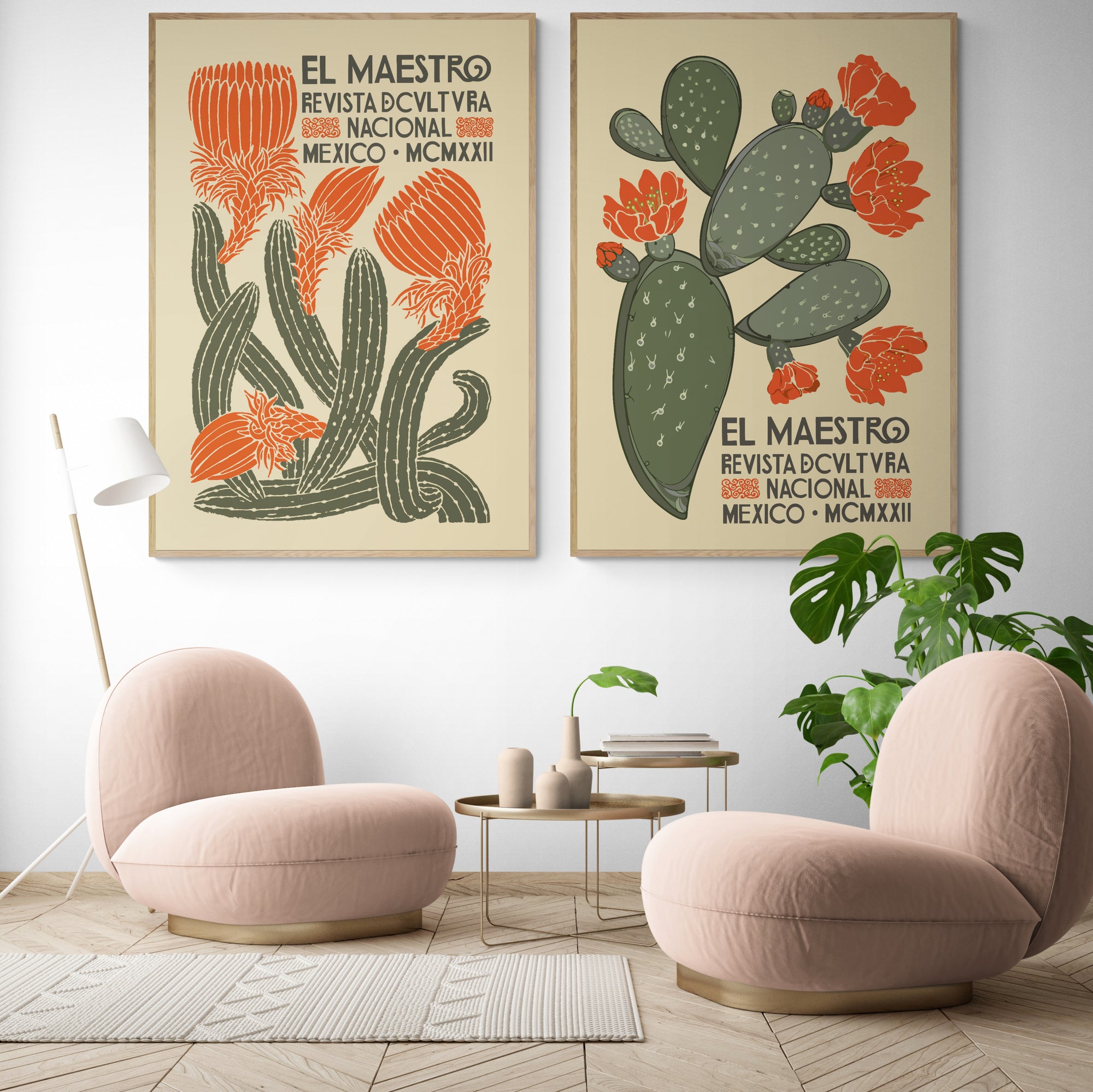 2x Mexican Flower Market Prints Framed Wall Art | Inka Arthouse