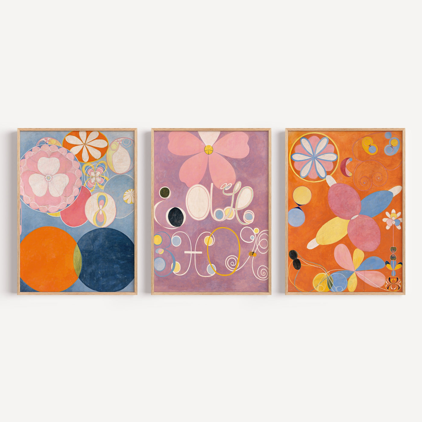 3x Exhibitions by Hilma af Klint Framed Wall Art | Inka Arthouse