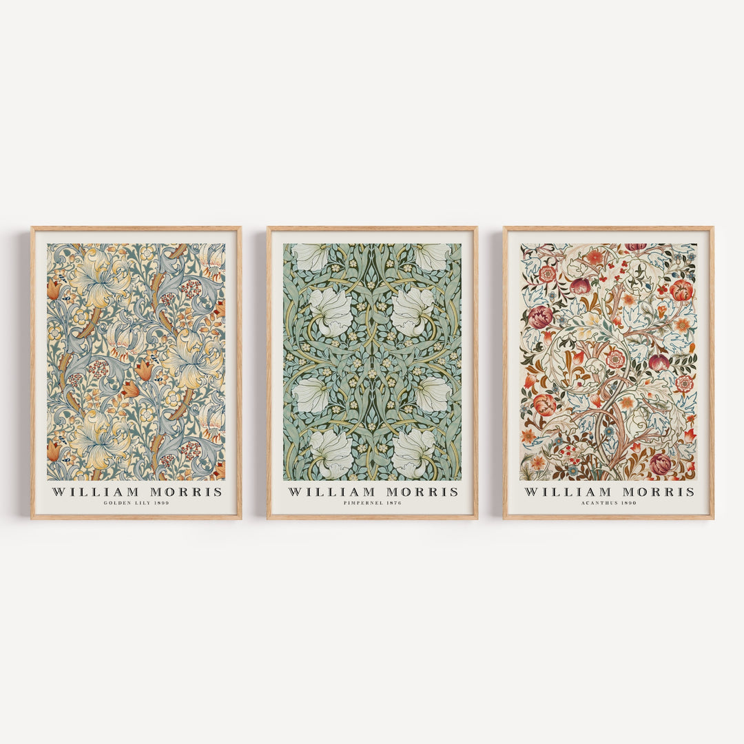 3x William Morris Art Exhibitions Framed Wall Art | Inka Arthouse
