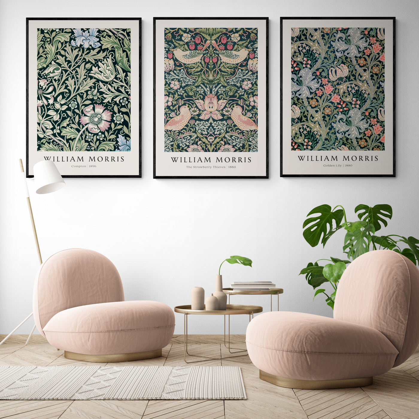 3x William Morris Exhibitions Framed Wall Art | Inka Arthouse