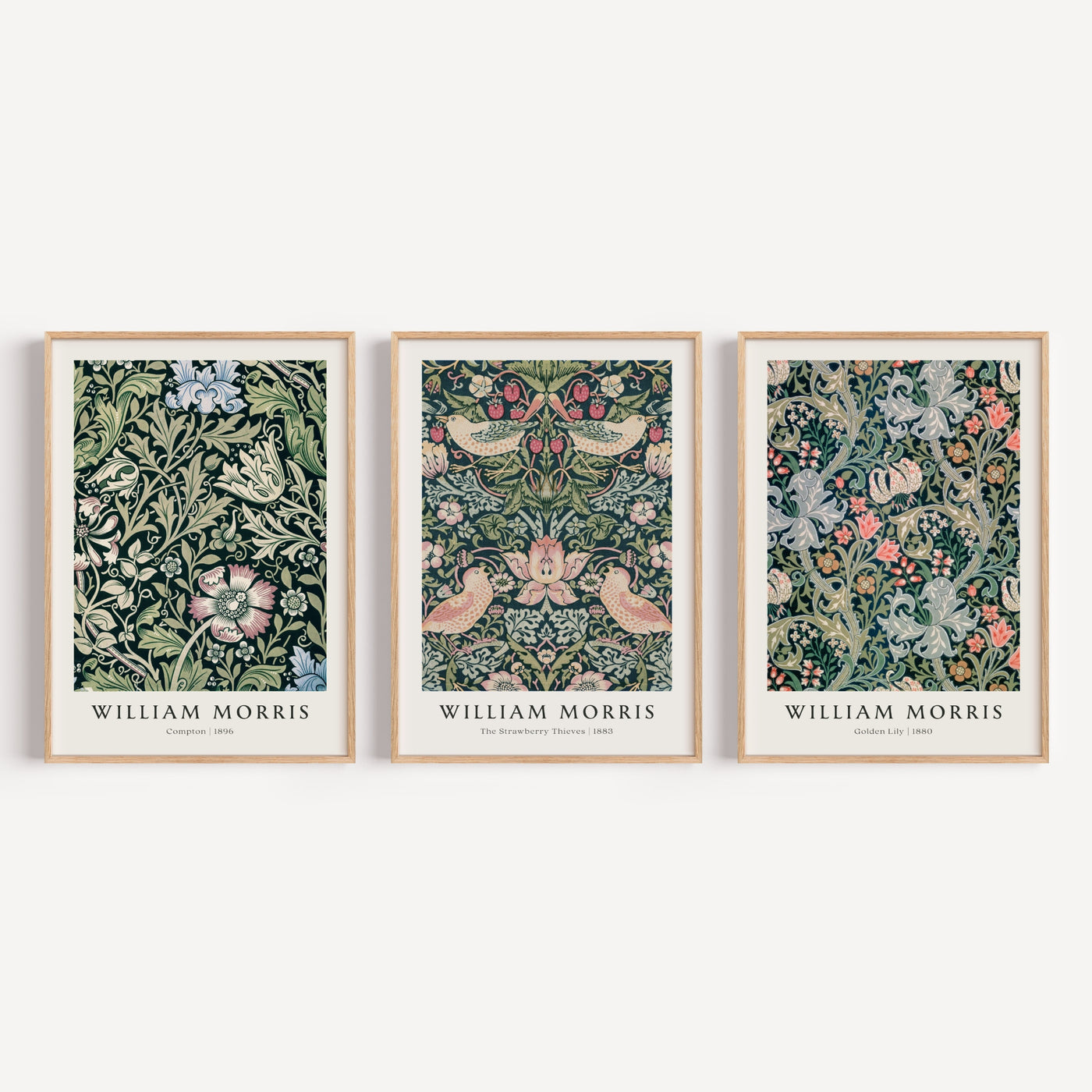 3x William Morris Exhibitions Framed Wall Art | Inka Arthouse