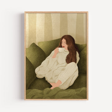 Relaxing Woman Art Print