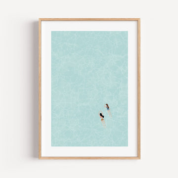 Swimmers In Ocean Art Print
