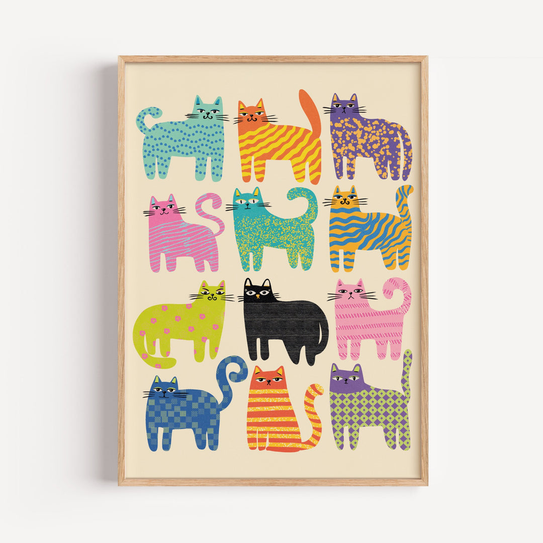 Party Cats Art Print – Inka Arthouse