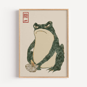Japanese Green Frog Art Print
