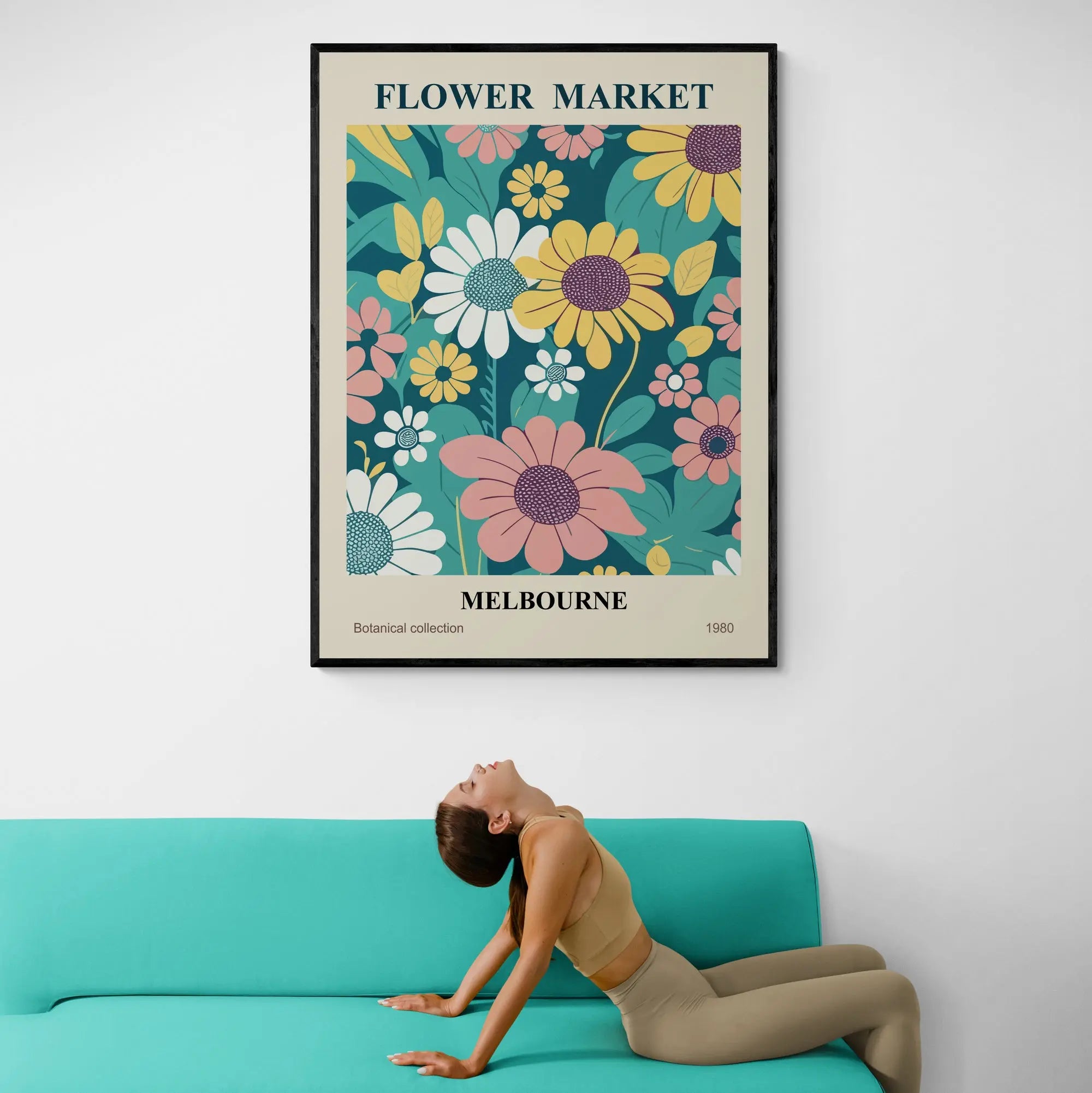 Shop Melbourne Flower Market Art Print Prints Online Inka Arthouse