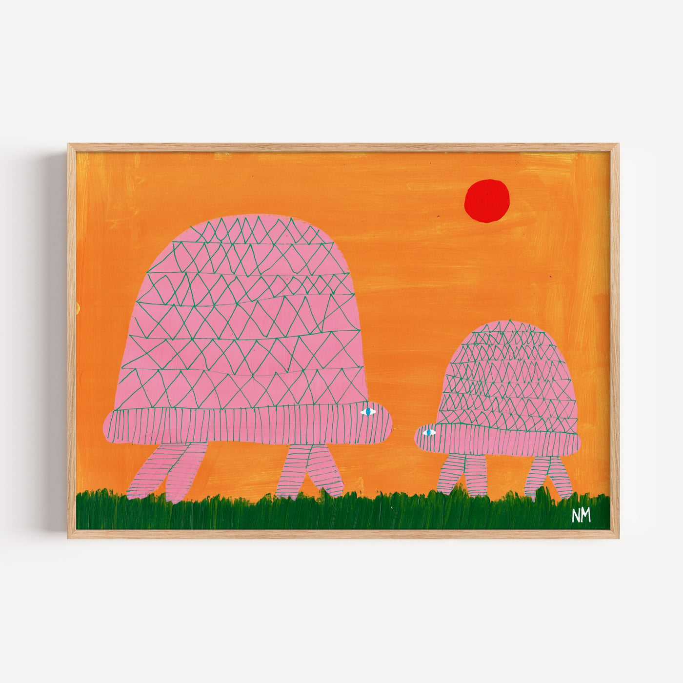 リュカ アンクゥ キャンバスアート Abstract Turtles by Nancy McKie – Inka Arthouse