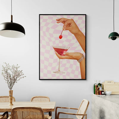 Pink Cocktail Art Print by Salty Biche Gelato