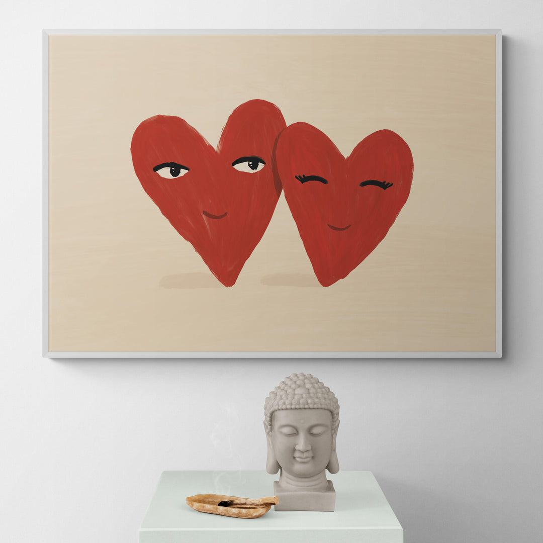 絵画 LOVEseries 2paintings set Better Together Art Print Framed Wall Art | Inka Arthouse – Inka