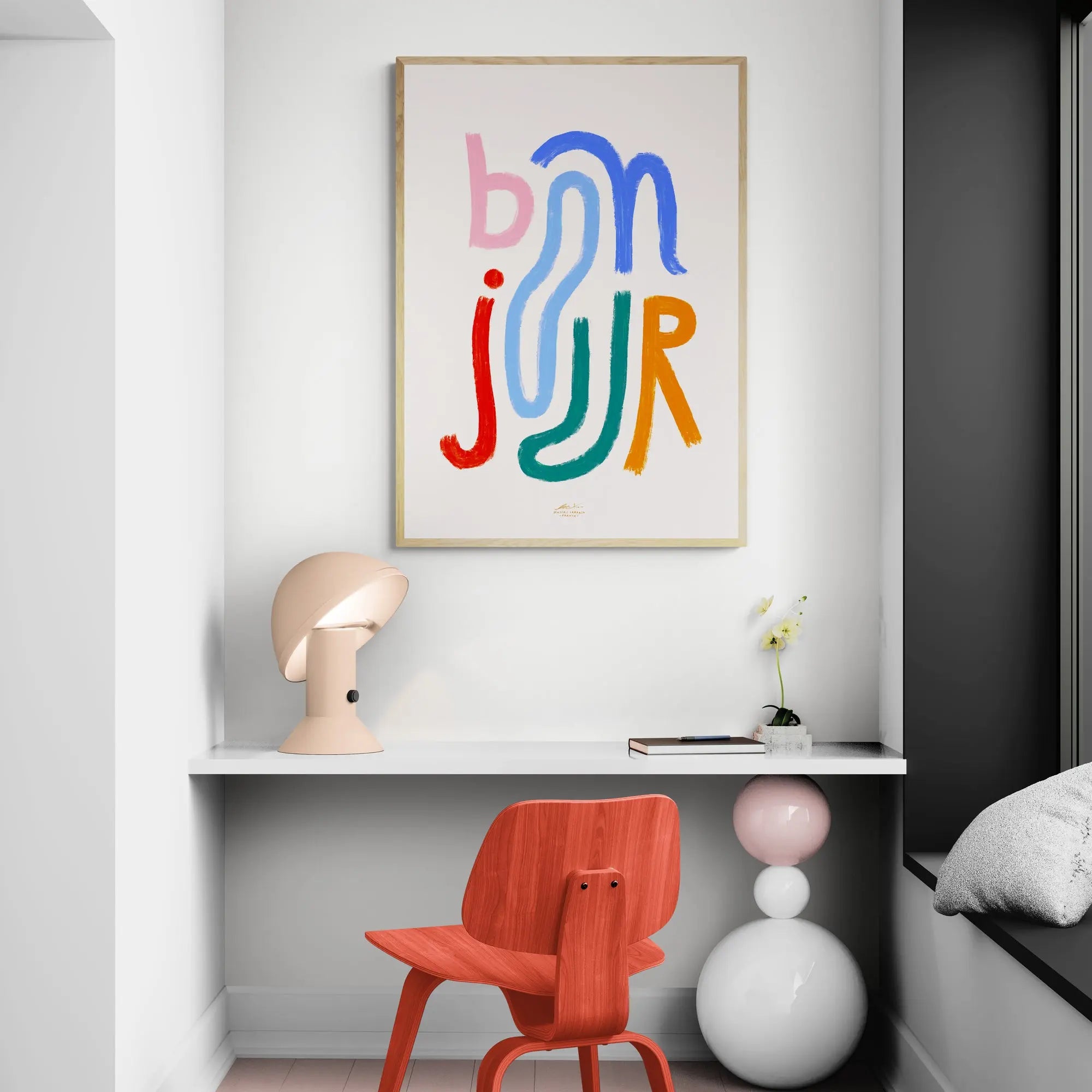 Bonjour by Matías Larraín Framed Wall Art | Inka Arthouse – Inka