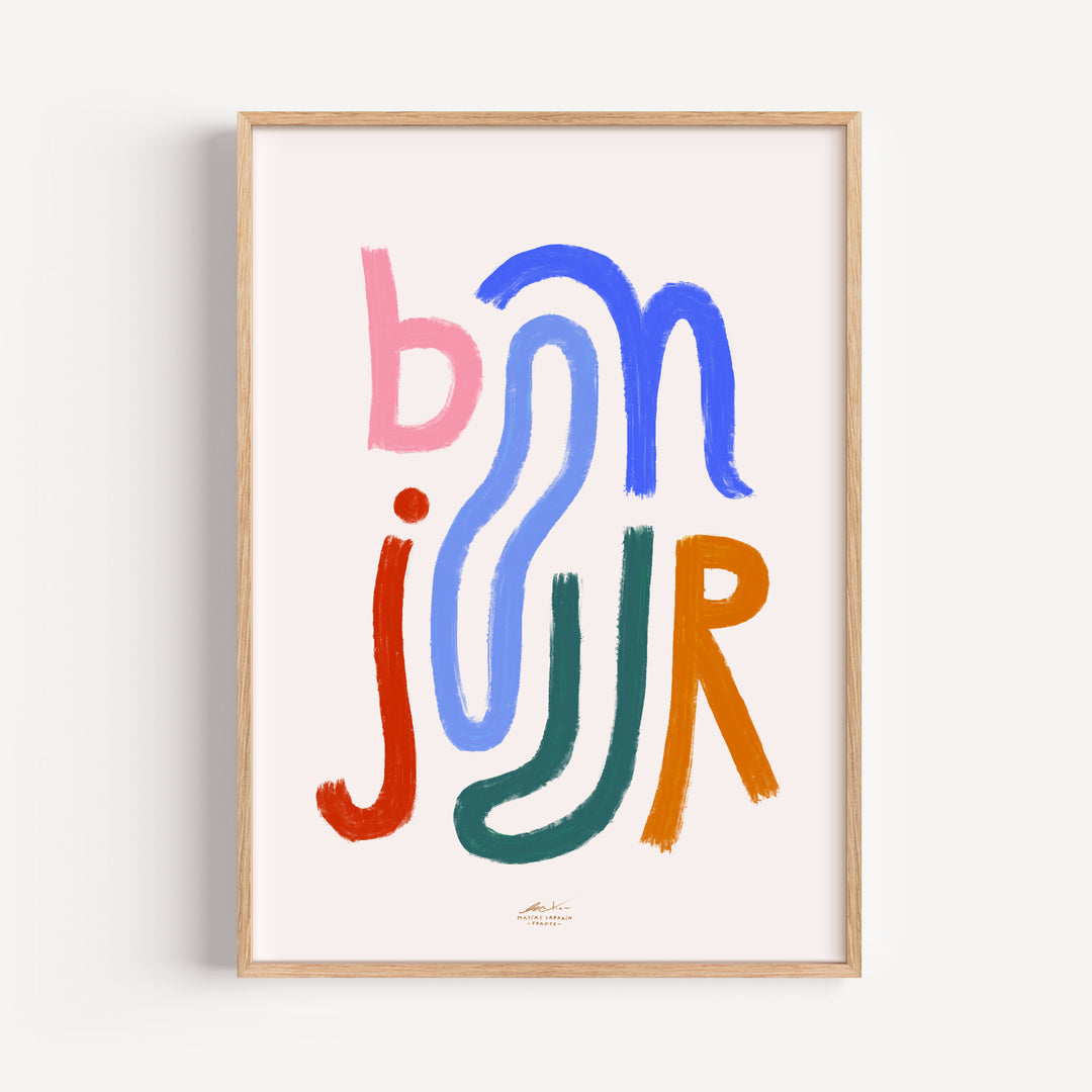 Bonjour by Matías Larraín Framed Wall Art | Inka Arthouse – Inka