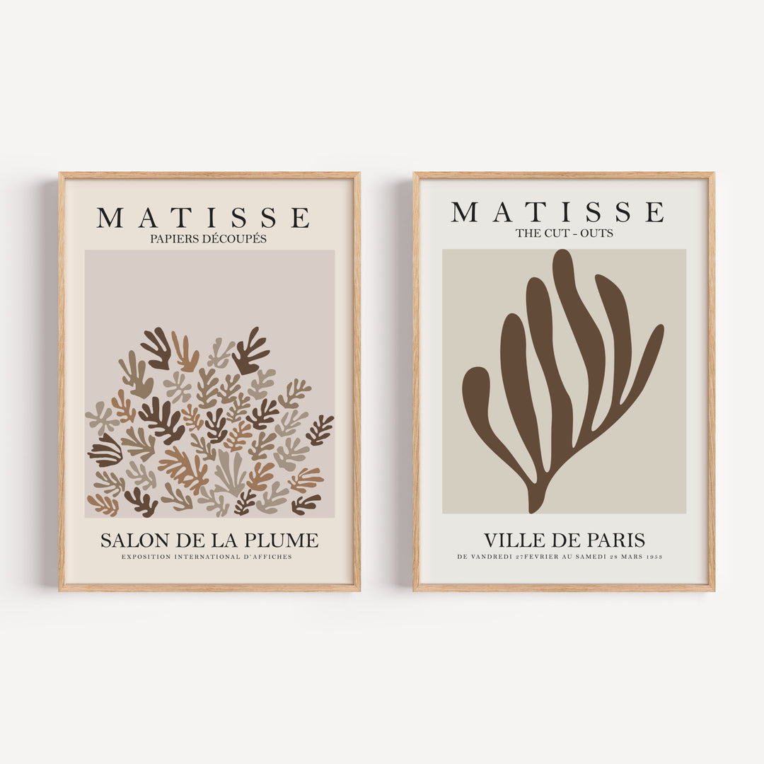 Henri Matisse、NU ALLONGE、画集画、新品額装付 Coral Set of 2 by Henri Matisse Framed Wall Art | Inka Arthouse