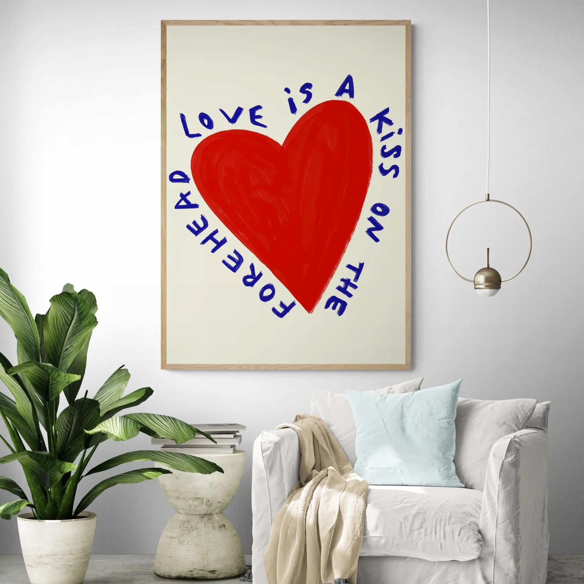Love Is A Kiss | Byalmaklub Framed Wall Art | Inka Arthouse – Inka
