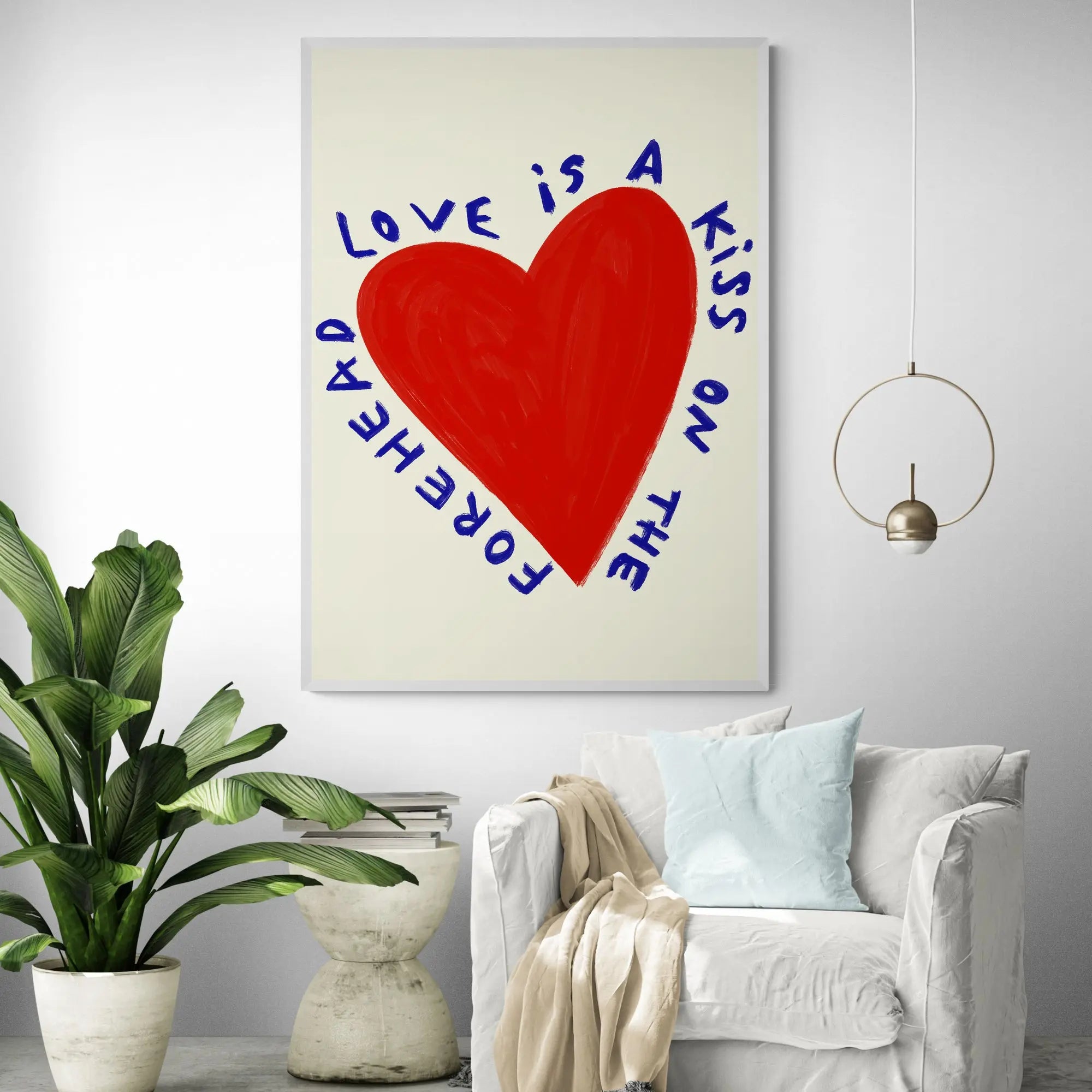 Love Is A Kiss | Byalmaklub Framed Wall Art | Inka Arthouse – Inka