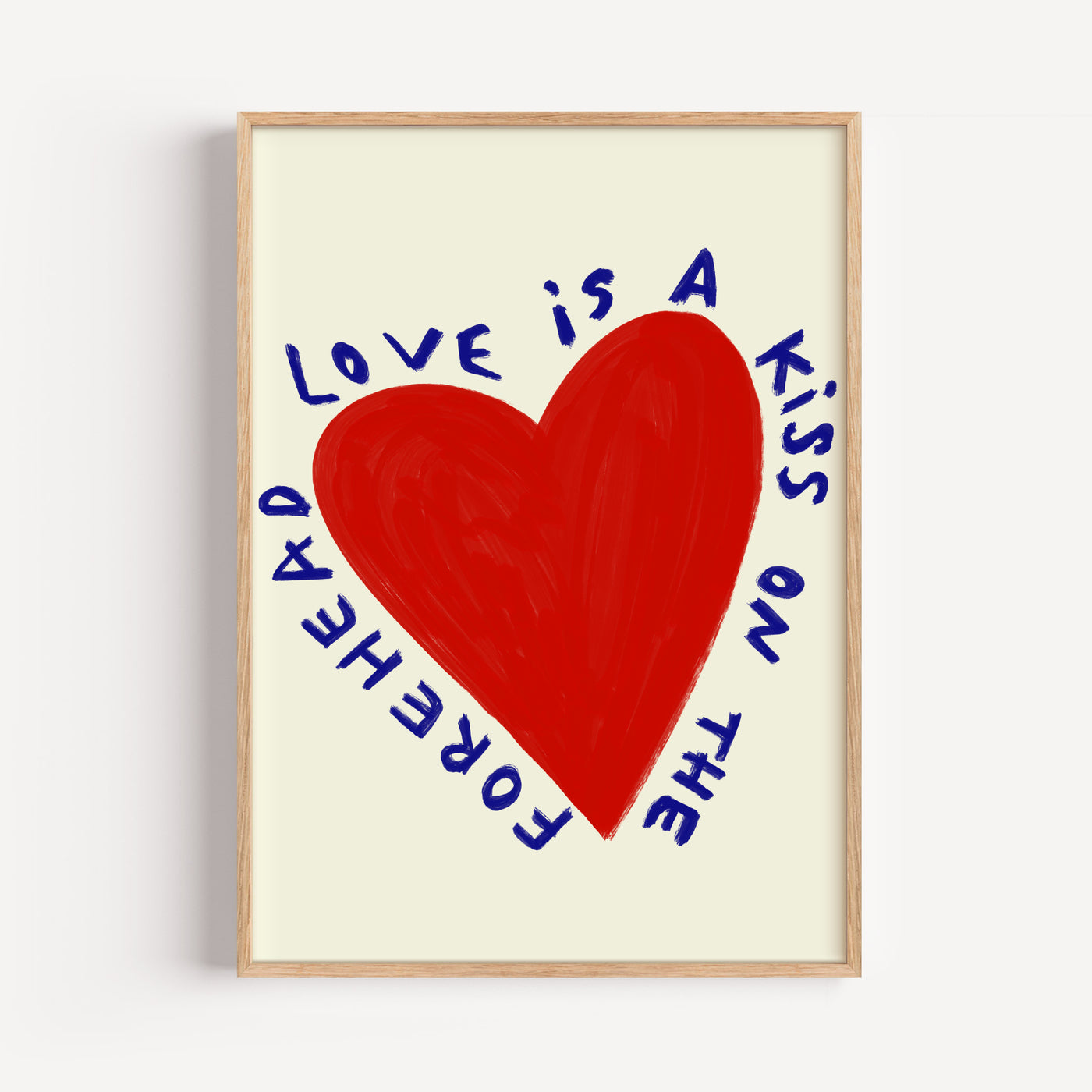 Love Is A Kiss | Byalmaklub Framed Wall Art | Inka Arthouse – Inka