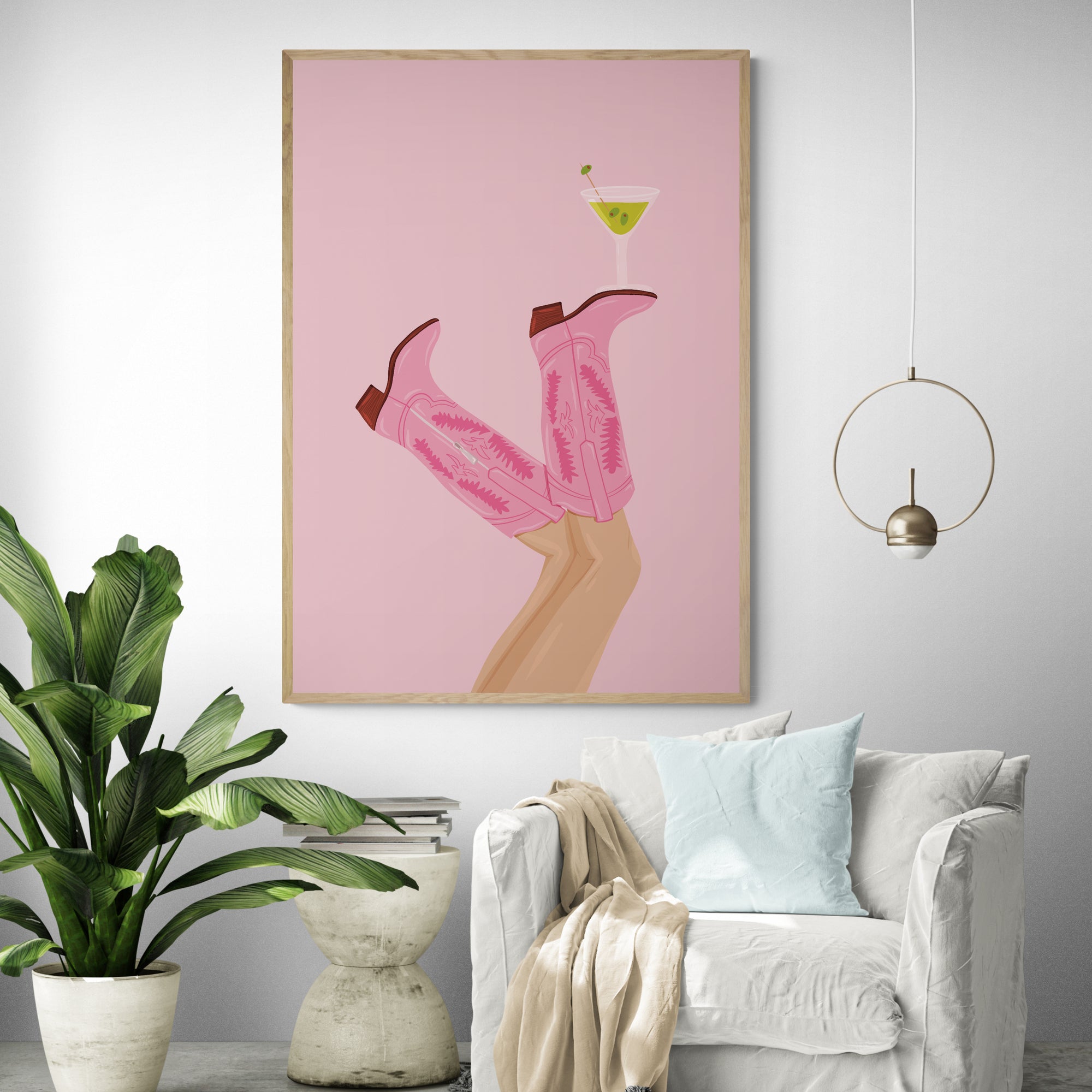 Martini In Texas Art Print Framed Wall Art | Inka Arthouse – Inka
