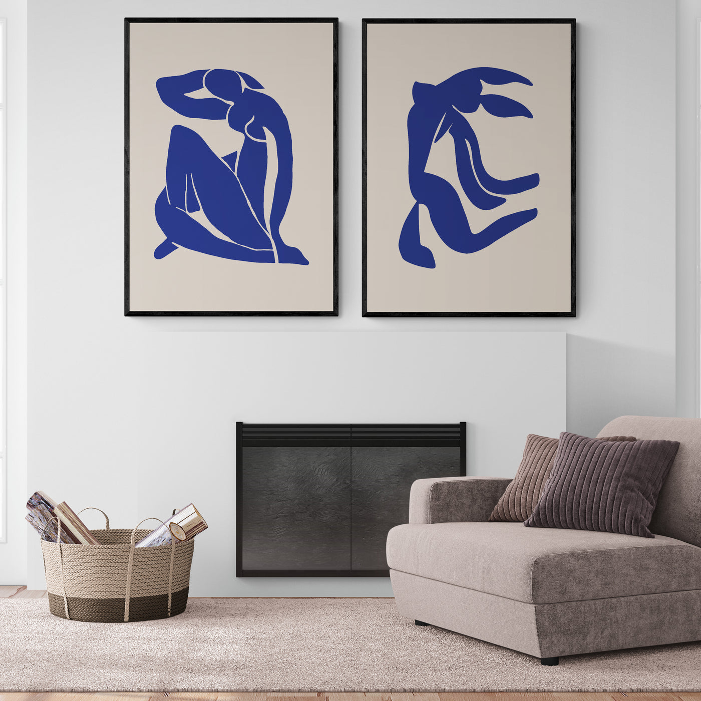 The Cut Outs by Henri Matisse Set of 2 Framed Wall Art | Inka