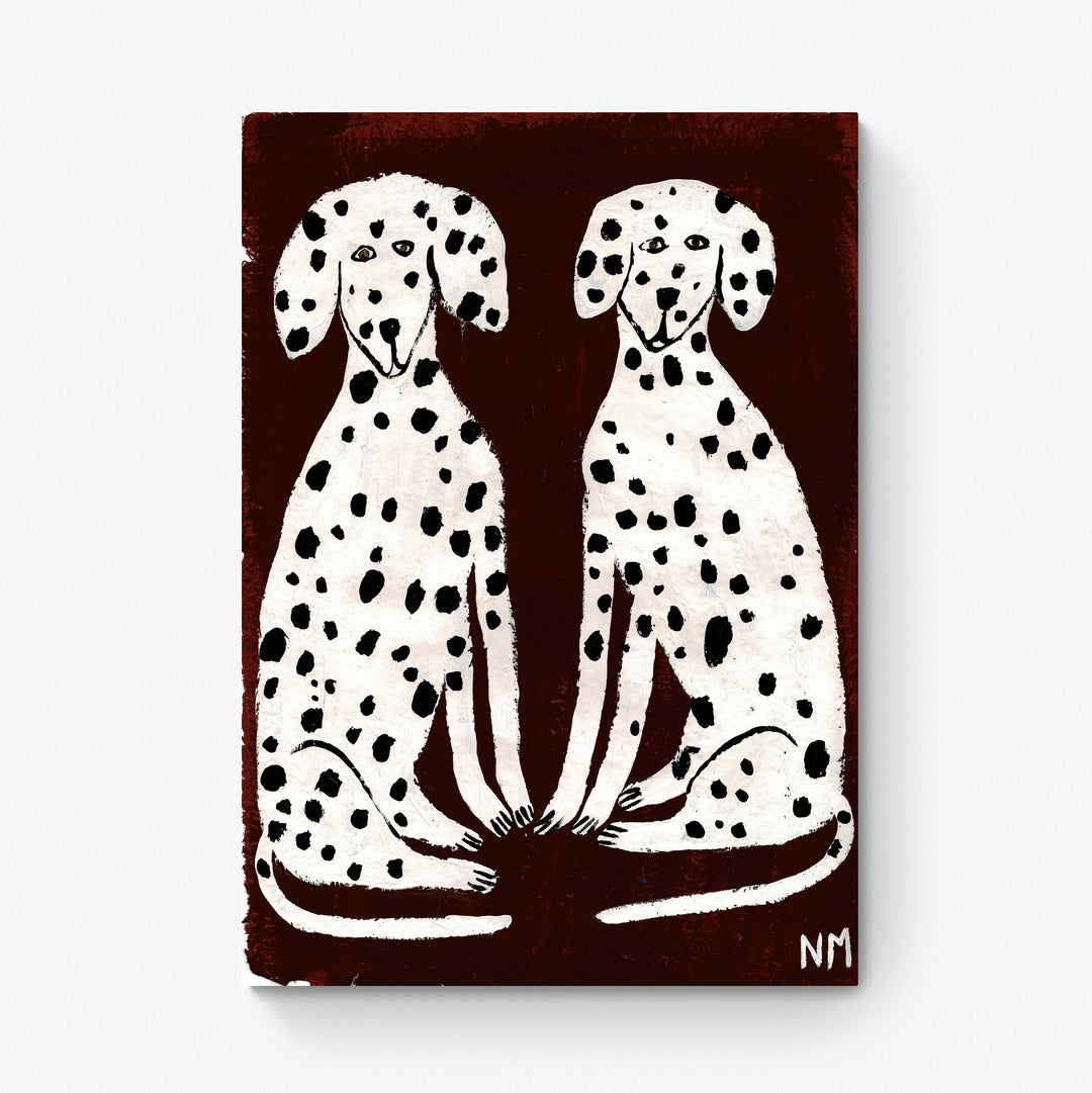 Two Dalmatians by Nancy McKie Framed Wall Art | Inka Arthouse