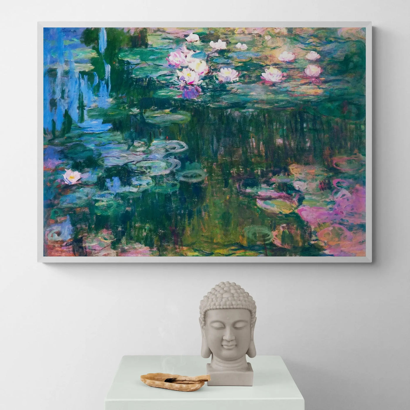 claude monet white water lilies Water Lilies By Claude Monet Framed Wall Art