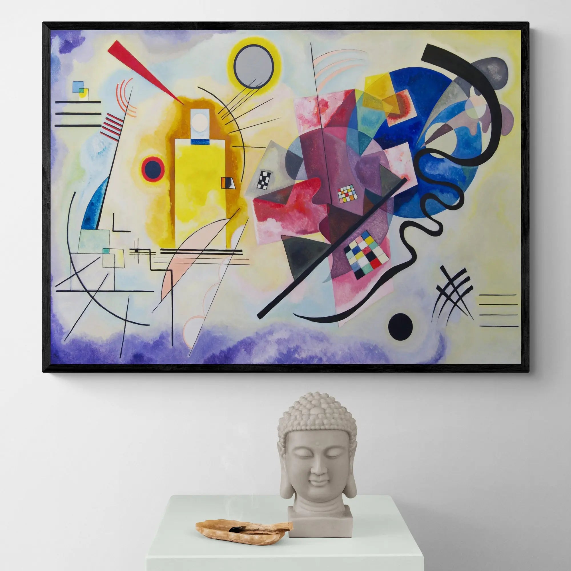 Yellow-Red-Blue Abstract by Wassily Kandinsky Framed Wall Art