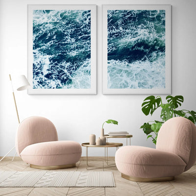 Blue Ocean Set of 2 Lens to Wall