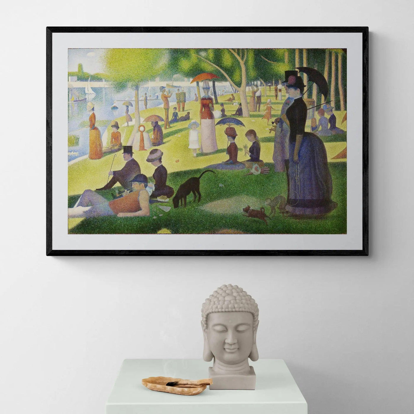A Sunday on La Grande Jatte by Georges Seurat Framed Wall Art