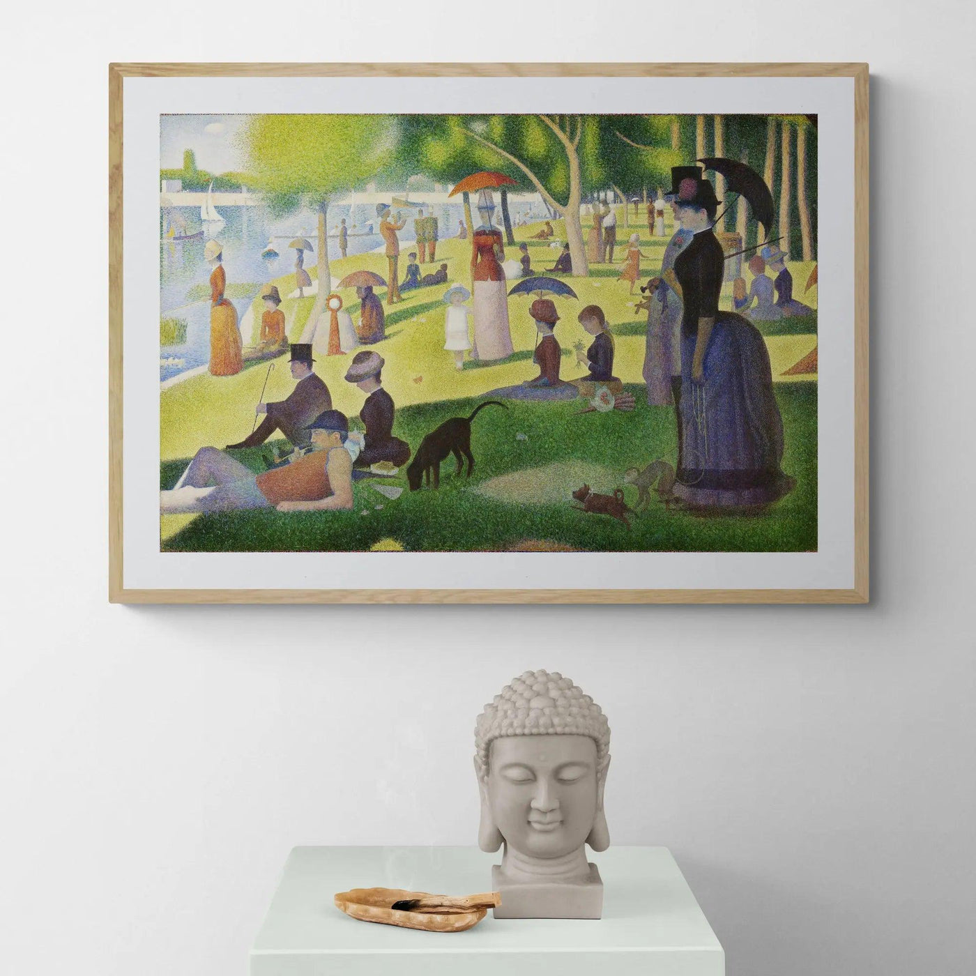 A Sunday on La Grande Jatte by Georges Seurat Framed Wall Art