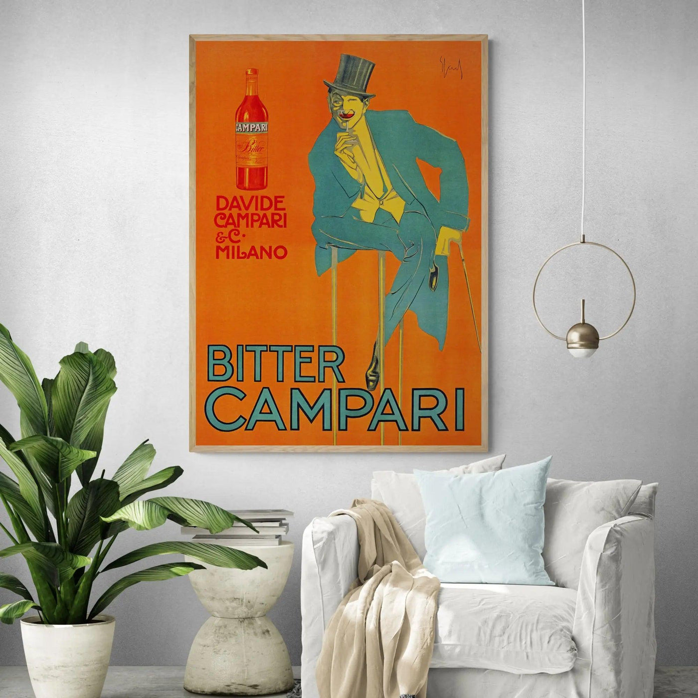 【キャンバス画】オリジナル原画 title「bitter」 Bitter Campari Orange Framed Wall Art | Inka Arthouse – Inka Arthouse