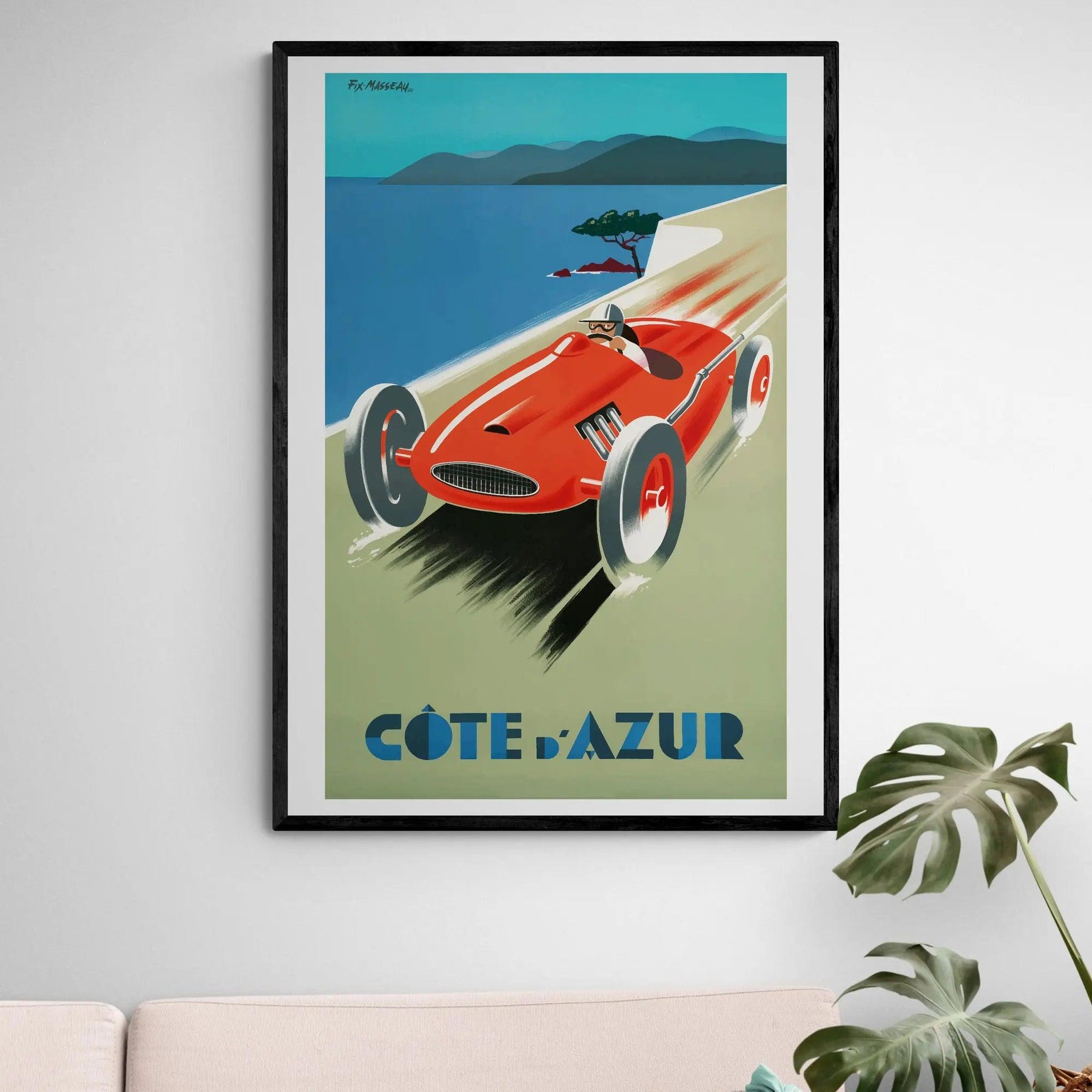 Cote d'Azur Vintage Car Framed Wall Art | Inka Arthouse – Inka