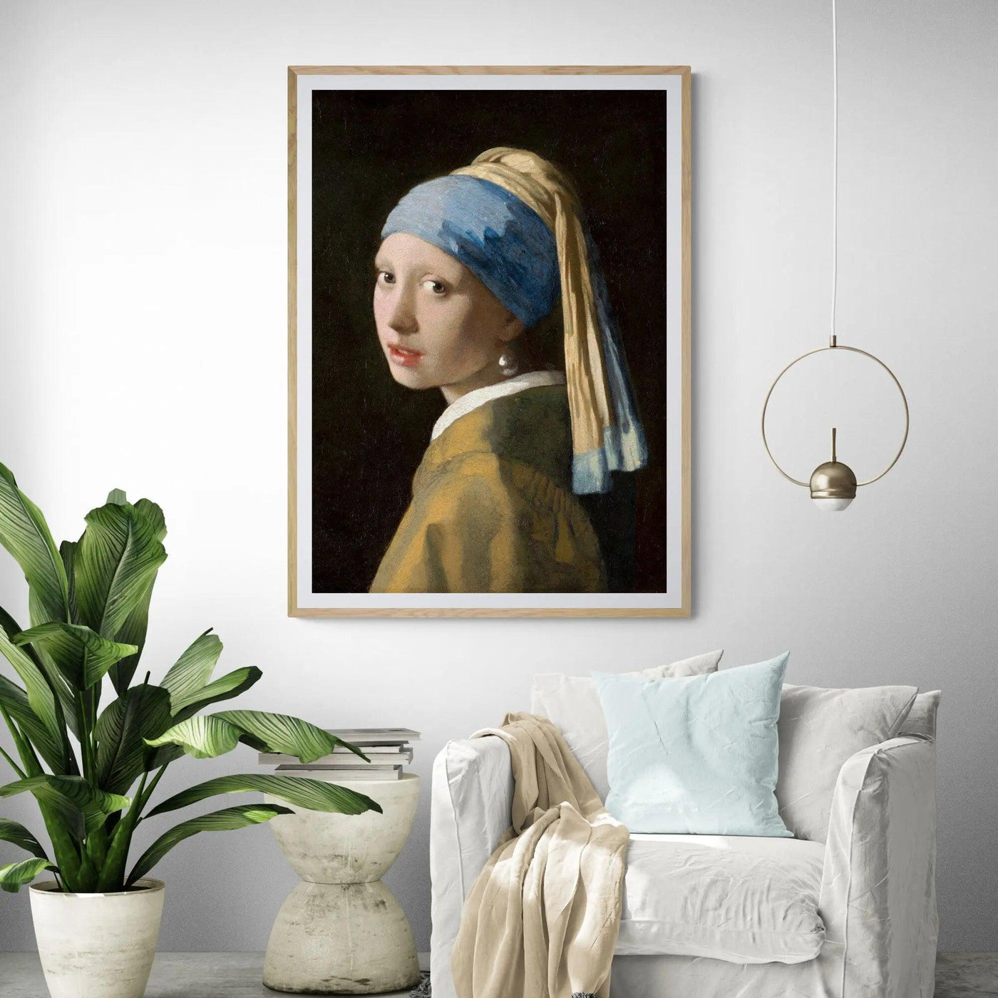 Girl with the Pearl Earring by Johannes Vermeer Framed Wall Art 