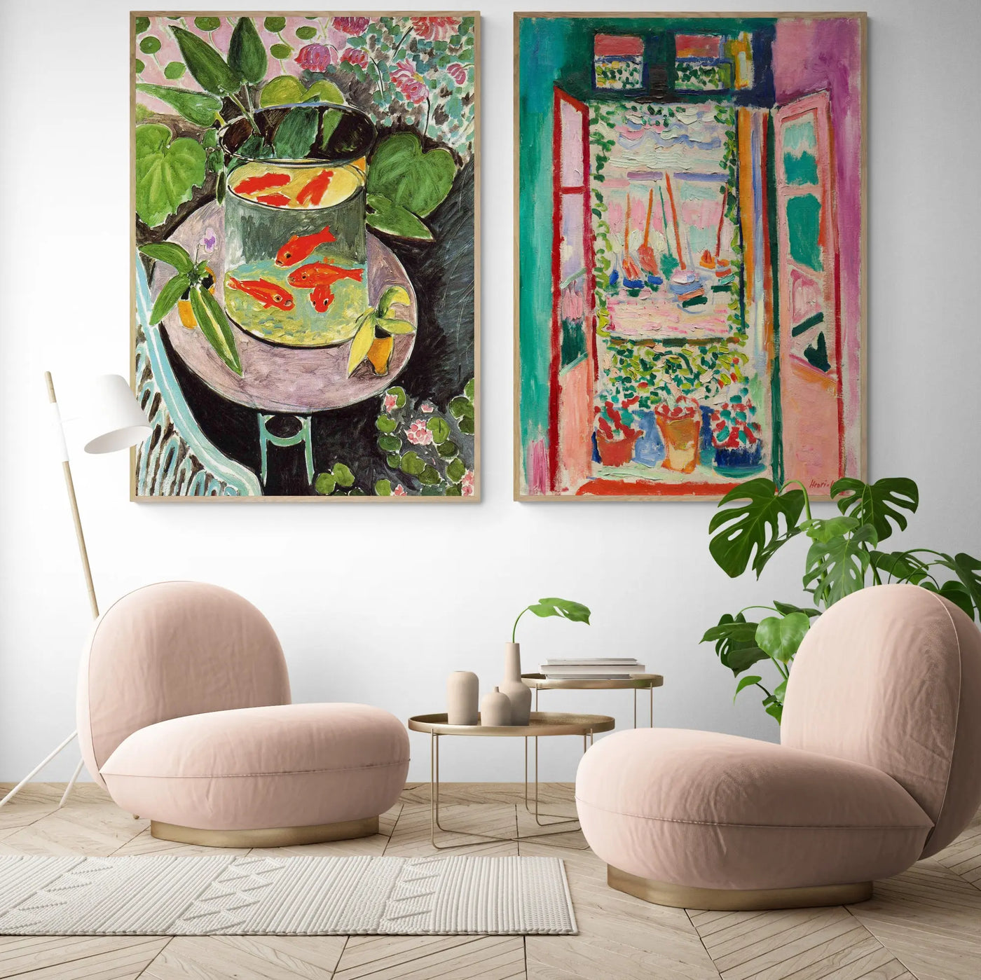Goldfish + Open Window Set by Henri Matisse Framed Wall Art | Inka