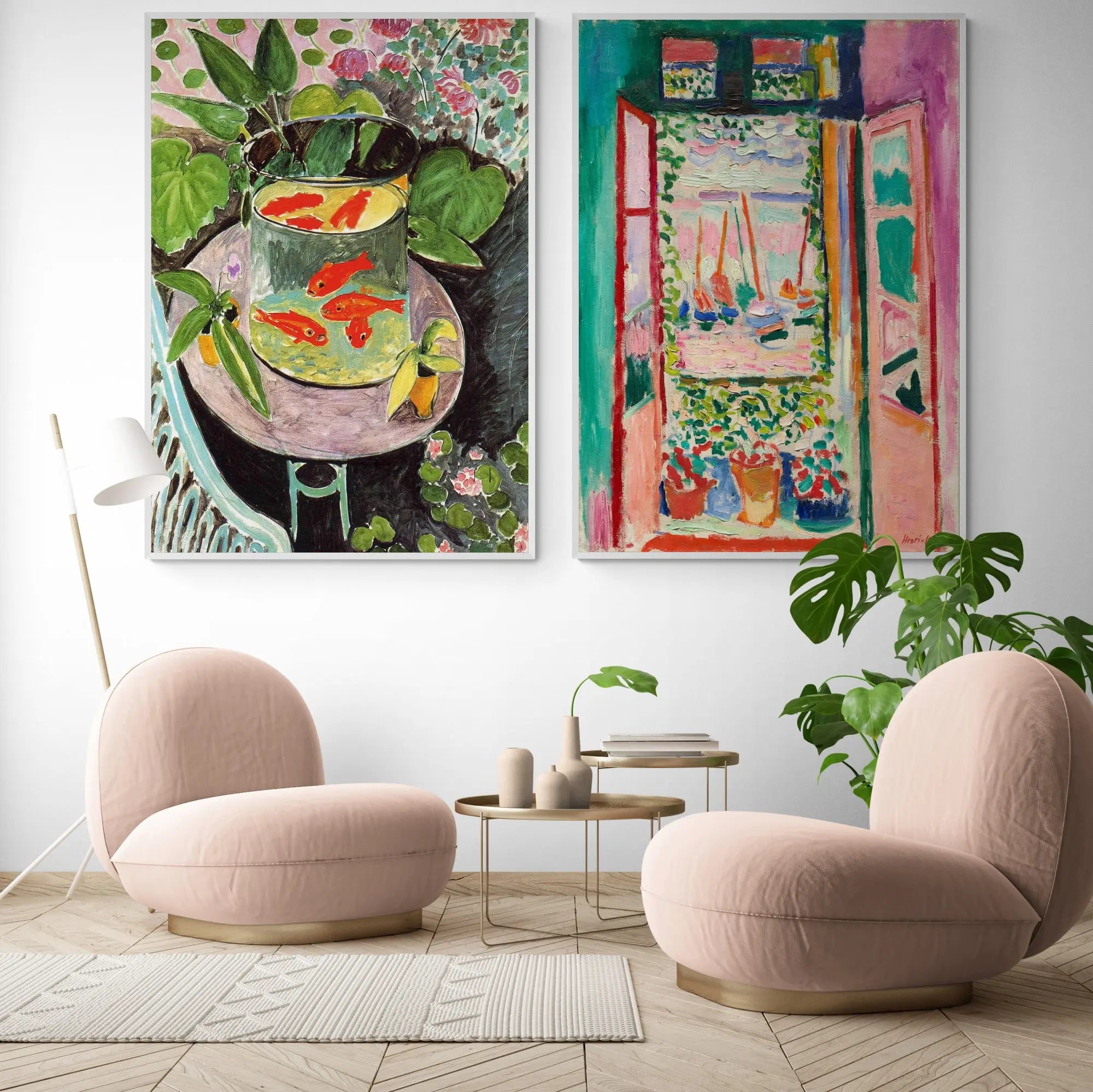 Goldfish + Open Window Set by Henri Matisse Framed Wall Art | Inka