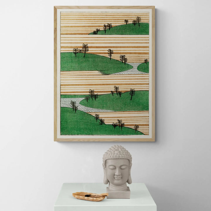 Reint Withaar 風景画 緑色フレーム green-landscapes-by-bijutsu-